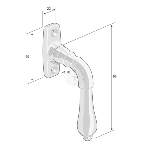 Espagnolette handle 4511R - Image 5