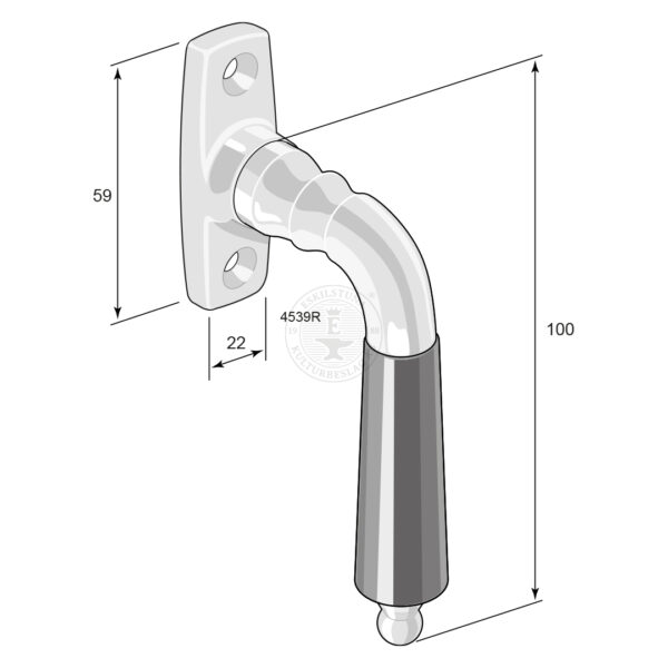 Spanjoletthandtag 4539R - Bild 3