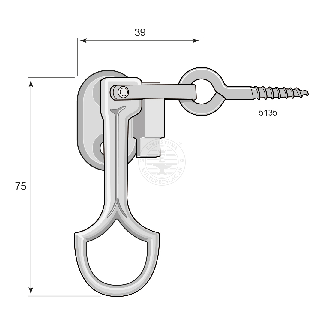 Fönsterlås 5135 med hake - Bild 3