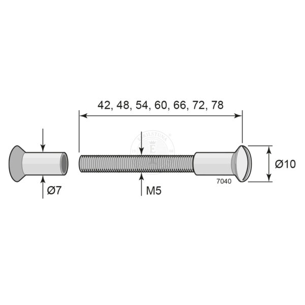 Through-bolt + nipple 7040 - Image 3