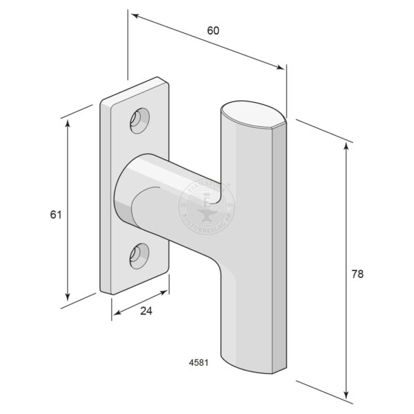 Espagnolette handle 4581 - Image 3