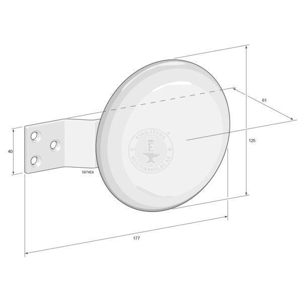 Push handle/plate 5874Oak - Image 3